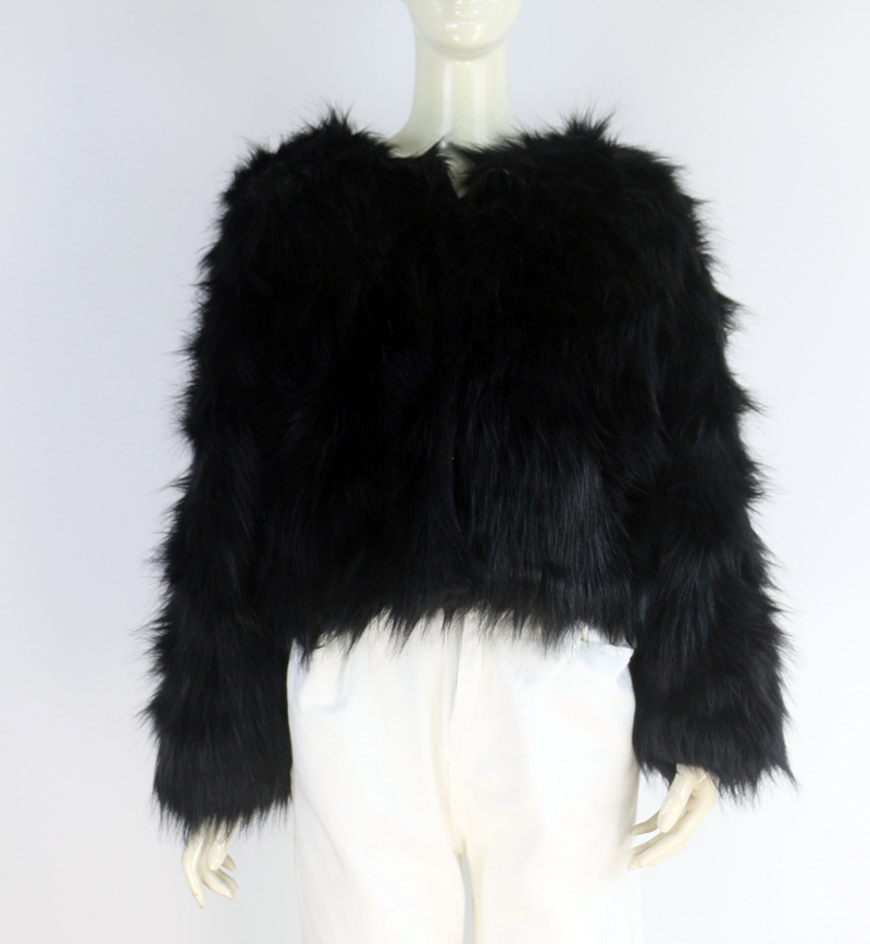 Damen Kurzmantel Aus Kunstfell In Taillierter Passform Elegant_voghion.com