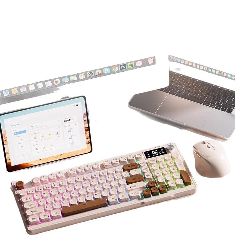 夢族無線キーボードマウスセット静音機械手触り女子コンピュータオフィスゲームbluetooth有線キーボードマウス|undefined