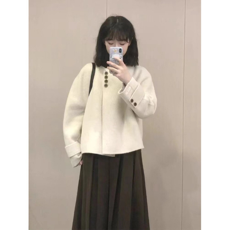 小香风百搭短外套毛呢春秋新款韩系外套高级设计感小个子法式|undefined