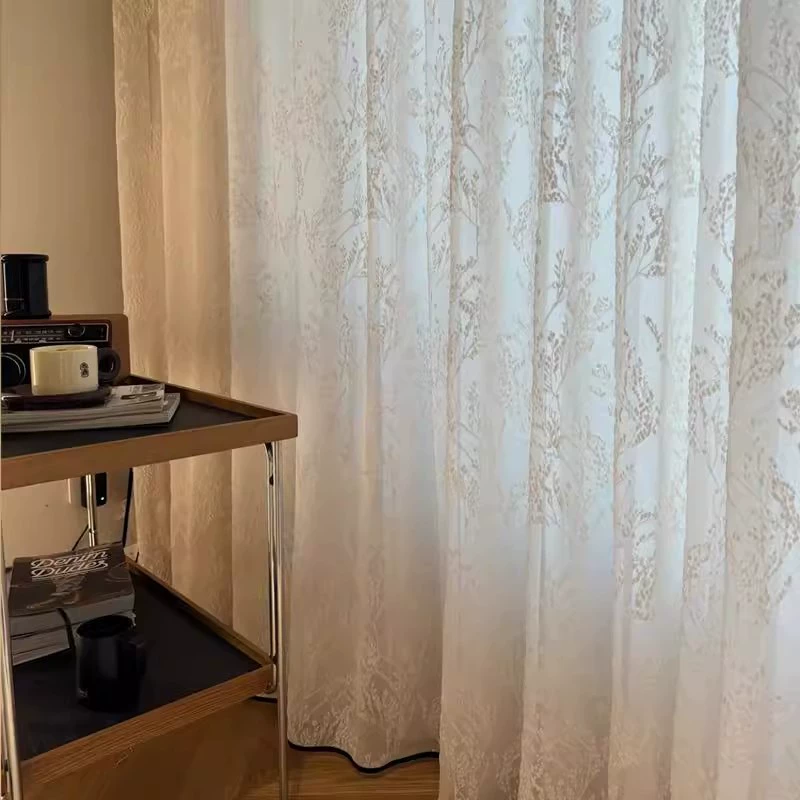 Кремовая ткань для гостиной, свежая занавеска, французский стиль