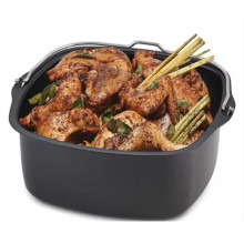 黑色空氣炸鍋配件炸鍋內膽家用方形蛋糕面包烘焙模具不粘烤盤模具