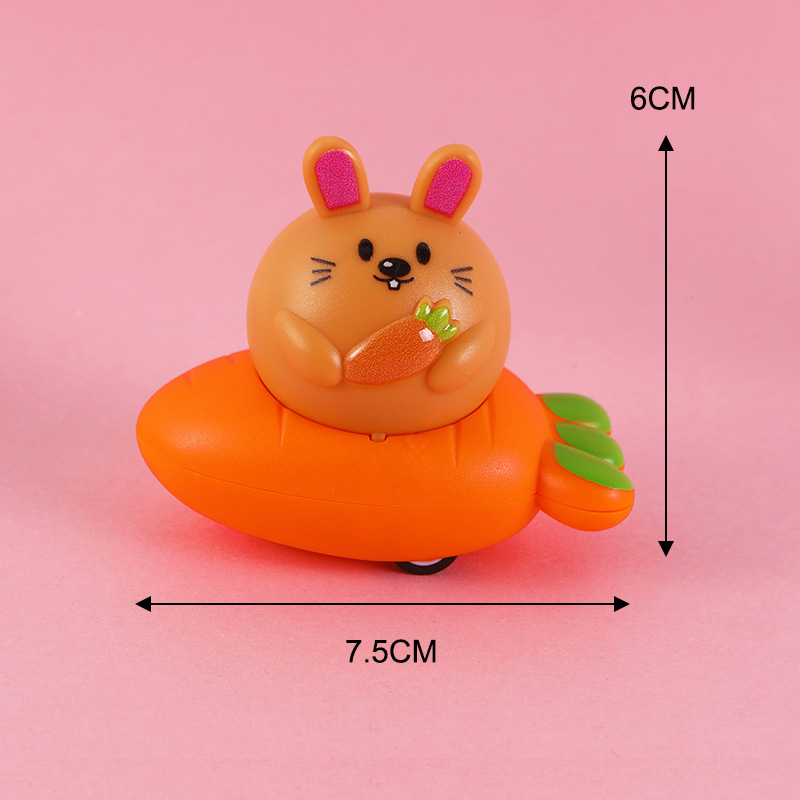 Rabbit Rally Car emoticon Donuts Car juguete Car de dibujos animados transfronterizos de Pascua Premios de jardín de infantes