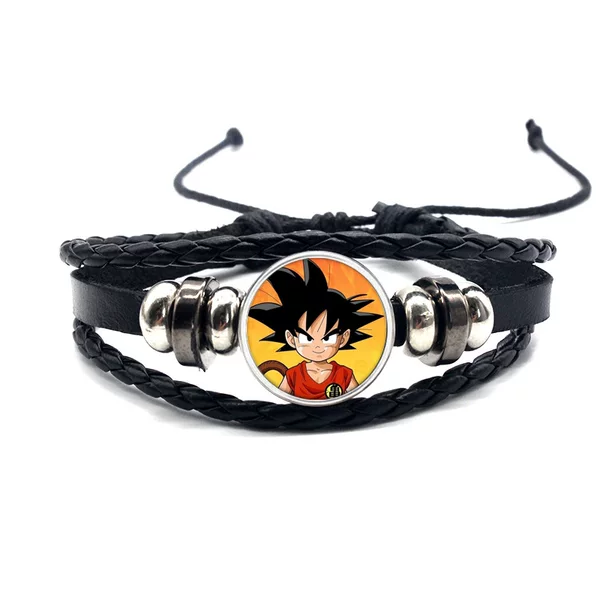 Japanese and Korean animation theme Dragon Ball fashion beaded woven leather bracelet manufacturers spot wholesale