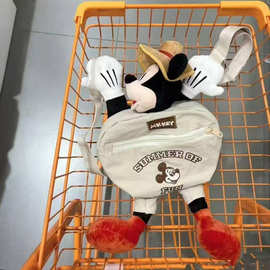 高颜值ins风超火单肩斜挎包2025新款小老鼠露营外出便携背包胸包