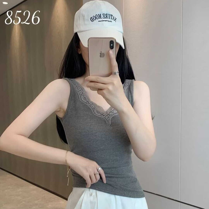 Fashionable lace, thickened, brushed, thermal undershirt with built-in bra pads, women's fixed one-piece bra, winter