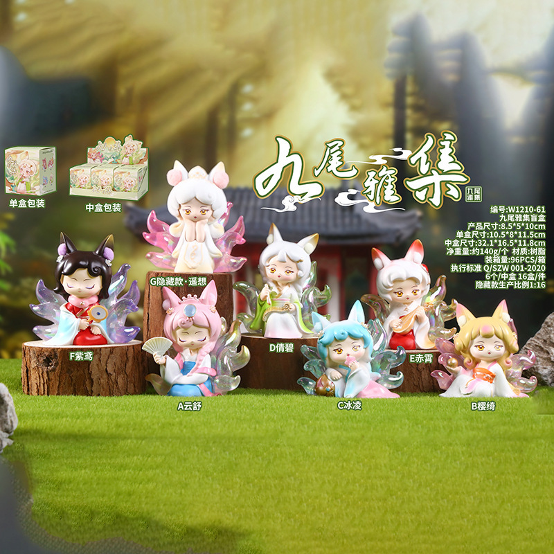 独角兽幻光星语小灯盲盒树脂工艺品卡通公仔手办家居办公桌面摆件|undefined
