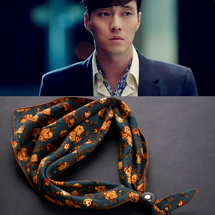 Demi-season universal retro neckerchief for men and women