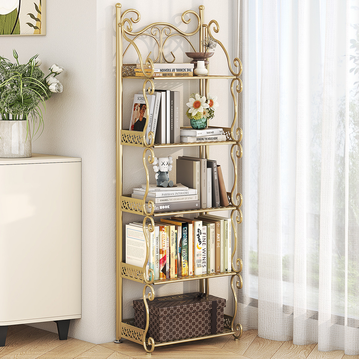 Storage Rack Multi-Layer Storage Rack Iron Bathroom Floor-Standing Bathroom Washbasin Rack Kitchen Display Rack Storage Rack