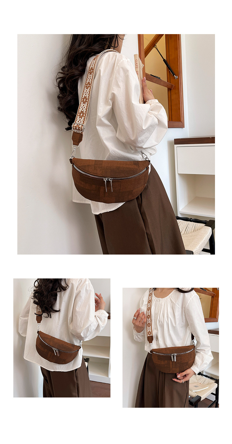 Borsa a tracolla da donna texture versatile marsupio e chest bag_voghion.com