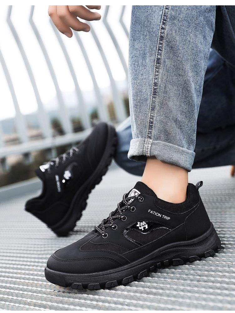 ShoeGlobe Construction Site Outdoor Middle-Aged And Elderly Sports Shoes Mountaineering Men's Wear-Resistant Waterproof Anti-Slip_voghion.com