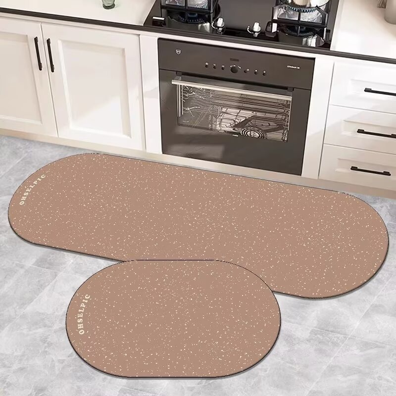 Transfronterizo simple alfombra de barro de diatomeas alfombra de cocina alfombra antideslizante doméstica de absorción de agua dos conjuntos de piezas se pueden cortar alfombra de la puerta image 12