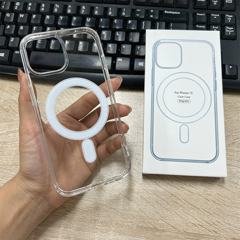Чехол для телефона (Apple) iPhone 16 серия — магнитный MagSafe прозрачный 2-в-1 защитный корпус
