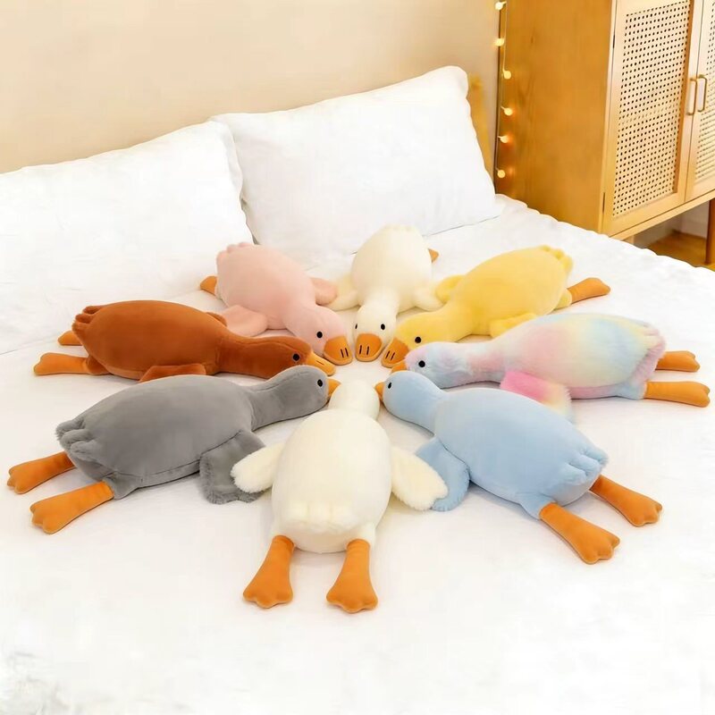 Tie-Dye Big White Goose Leg-Hugging Pillow Plush Toy Goose Doll Removable and Washable Sleeping Companion Doll Cross-Border Duck Tie-Dye Big White Goose Leg-Hugging Pillow Plush Toy Goose Doll Removable and Washable Sleeping Companion Doll Cross-Border Duck