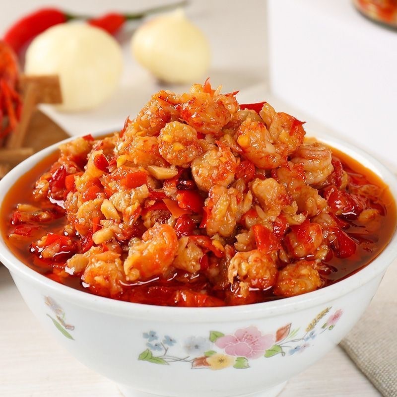蒜蓉虾尾酱蒜香浓郁去壳虾尾酱下饭菜拌饭酱拌面即食虾零食调味料|undefined