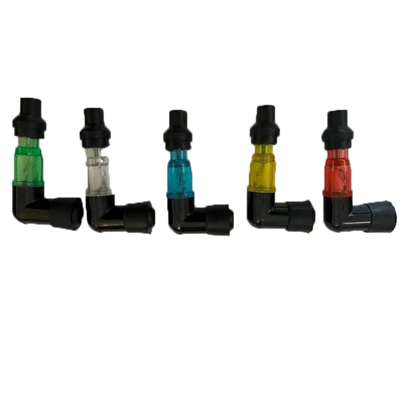 Аксессуары для мотоциклов CQJB: высоковольтная колпачковая головка для свечей зажигания с подсветкой, мигающая, для электронного зажигания бензиновых двигателей, быстрый запуск