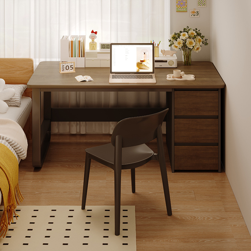 Mesa de escritorio simple para el hogar, mesa de estudio simple para el hogar, mesa de escritorio, computadora de escritorio, combinación de sillas