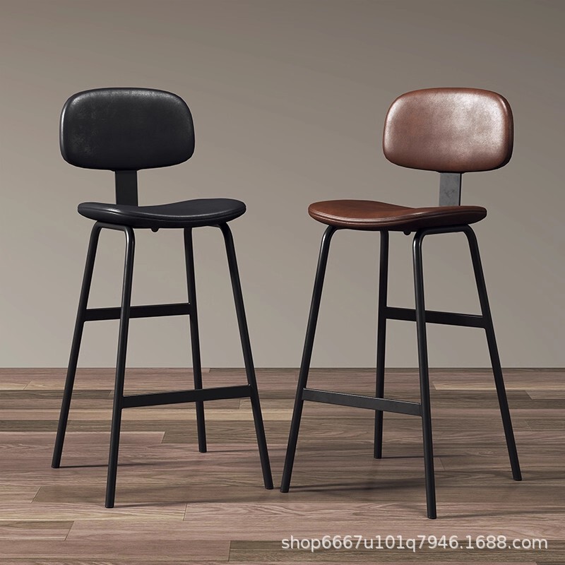 Bar Stool Iron Art High Stool Home High Chair Commercial Dining Chair Cashier Table Chair Bar Stool Simple