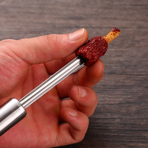 Stainless steel jujube corer, apple hawthorn fruit peeler and corer, household multi-specification core core tool