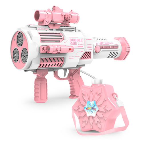 The same N-hole bubble machine, fully automatic Internet celebrity light Gatling bubble gun, children's toy stall wholesale