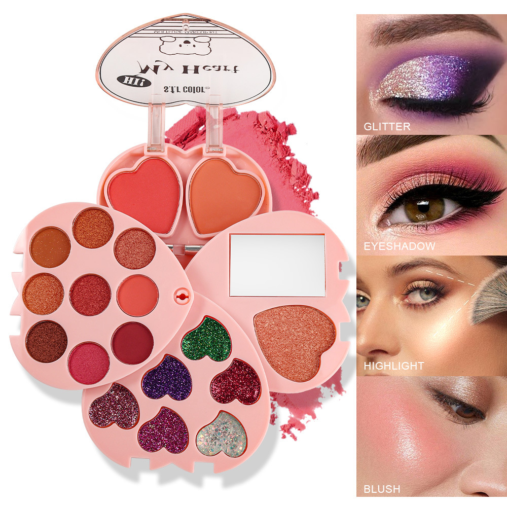 s.f.r color transfronterizo para juveniles de amor conjunto de cosméticos de maquillaje de color flip box set de sombra de ojos