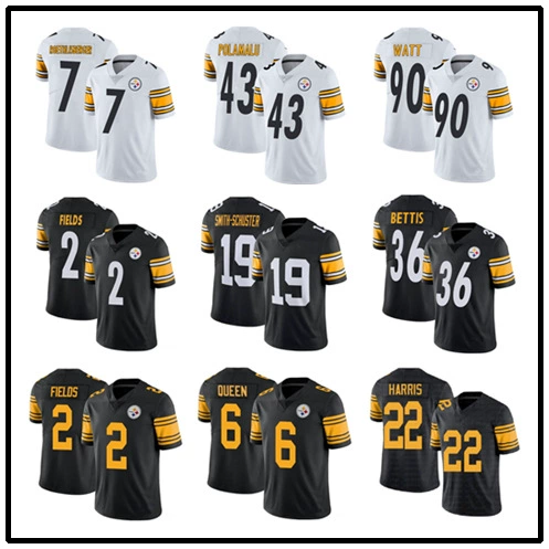 Футбольная майка Steelers Футбольная одежда Steelers 11 #   19 #   90 ВАТТ 14 #   2 #   1 #