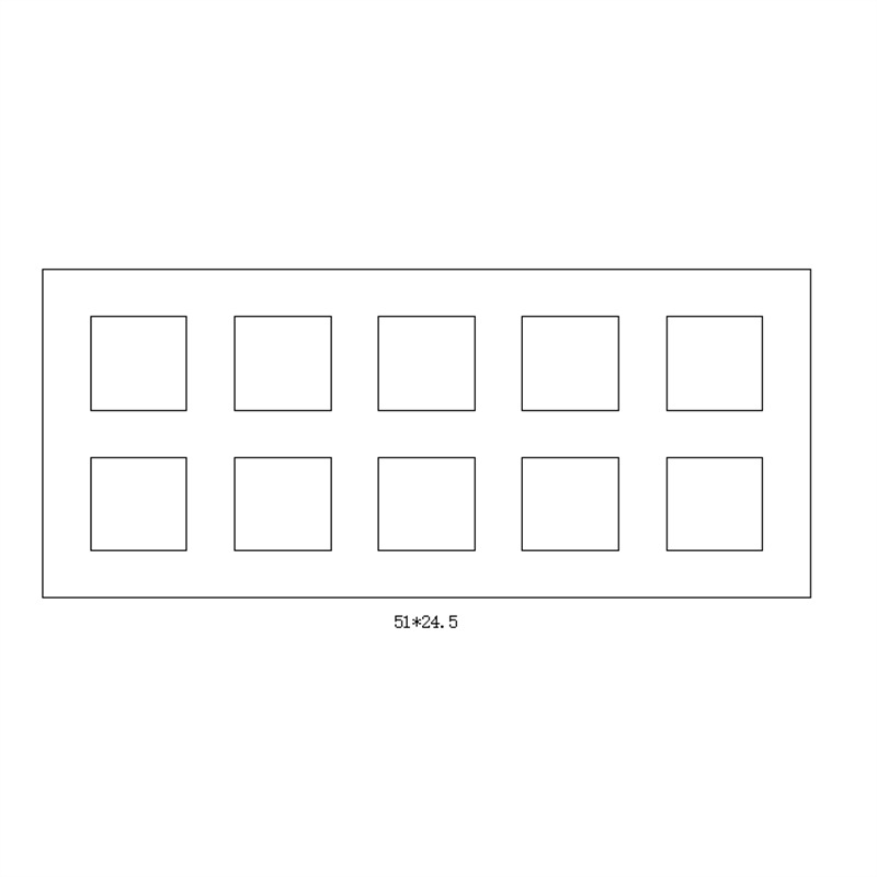 10 pieces [2*5] 51*24.5cm