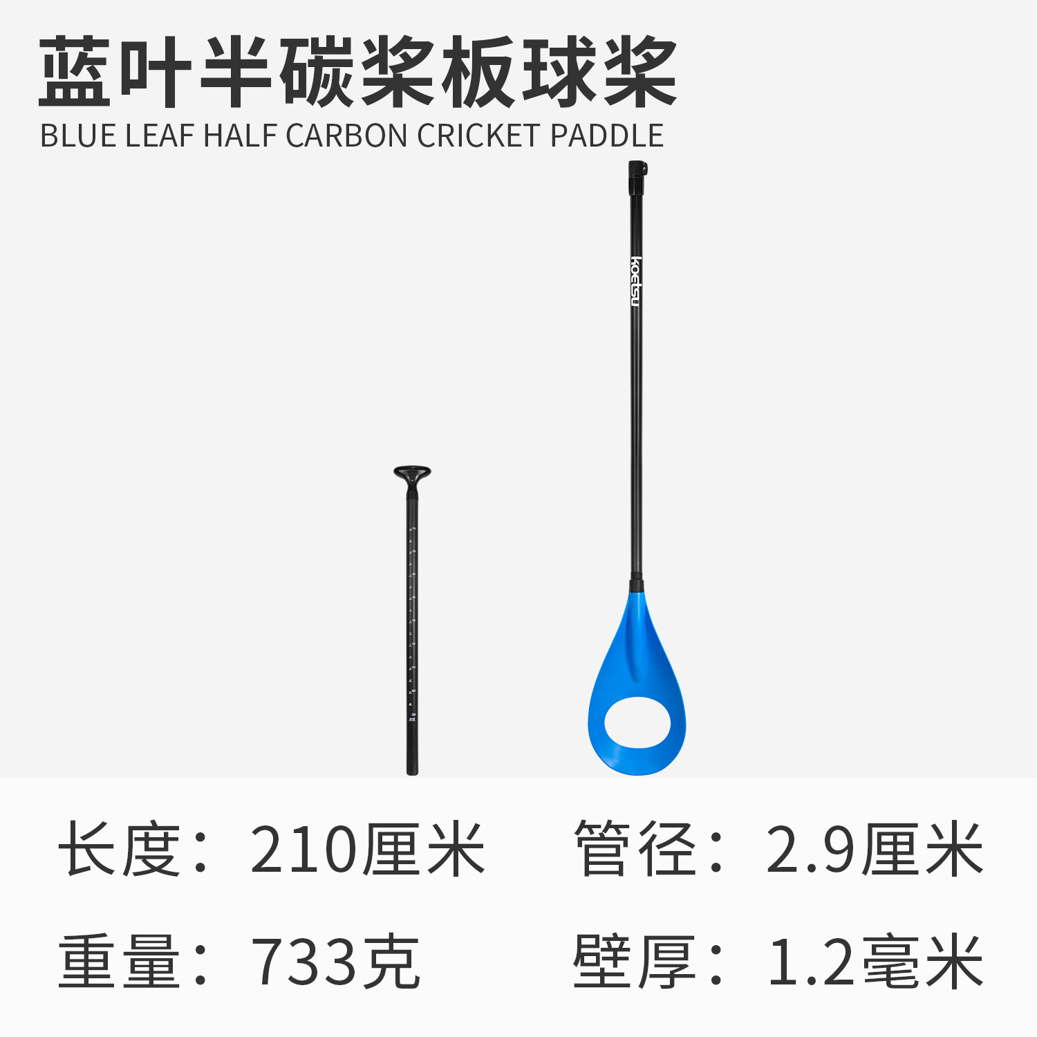 青い葉の半炭素のパドルのボールのパドル