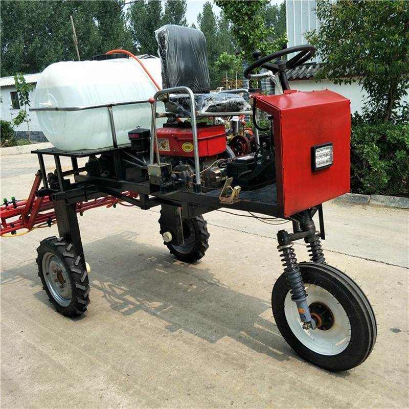 Shengjuxiang máquina de pulverización mecánica de 8 metros de pulverización de ancho de brazo de expansión de cuatro ruedas auto-propulsado