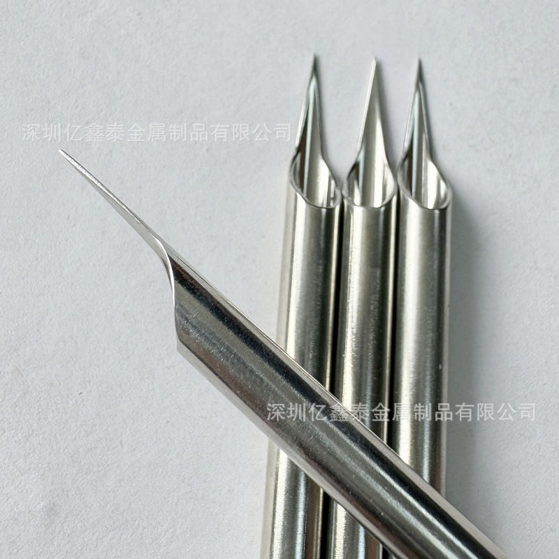 医用刀头旋切刀管吸引针管加工不锈钢毛细管磨尖开槽磨刃口