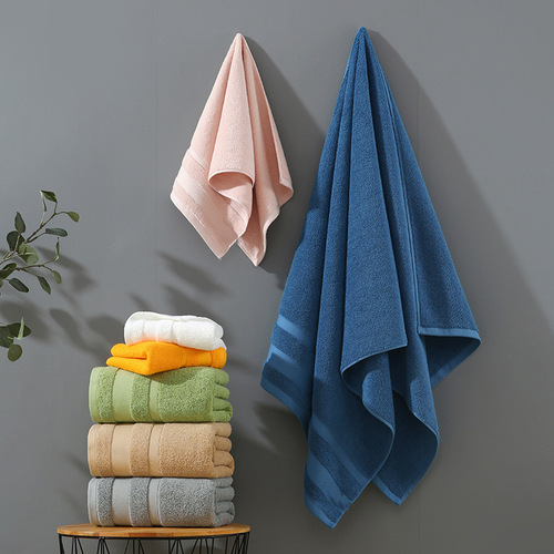 Bath towel 100% cotton plus size 90*180 women and men bathing bathroom large towel absorbent cotton set towel gift foreign trade bath towel