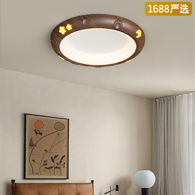 [Seleccionado cuidadosamente] Lámpara de techo de estilo antiguo, creativa redonda, restaurante minimalista moderno, espectro completo, libro de protección ocular, lámpara de habitación