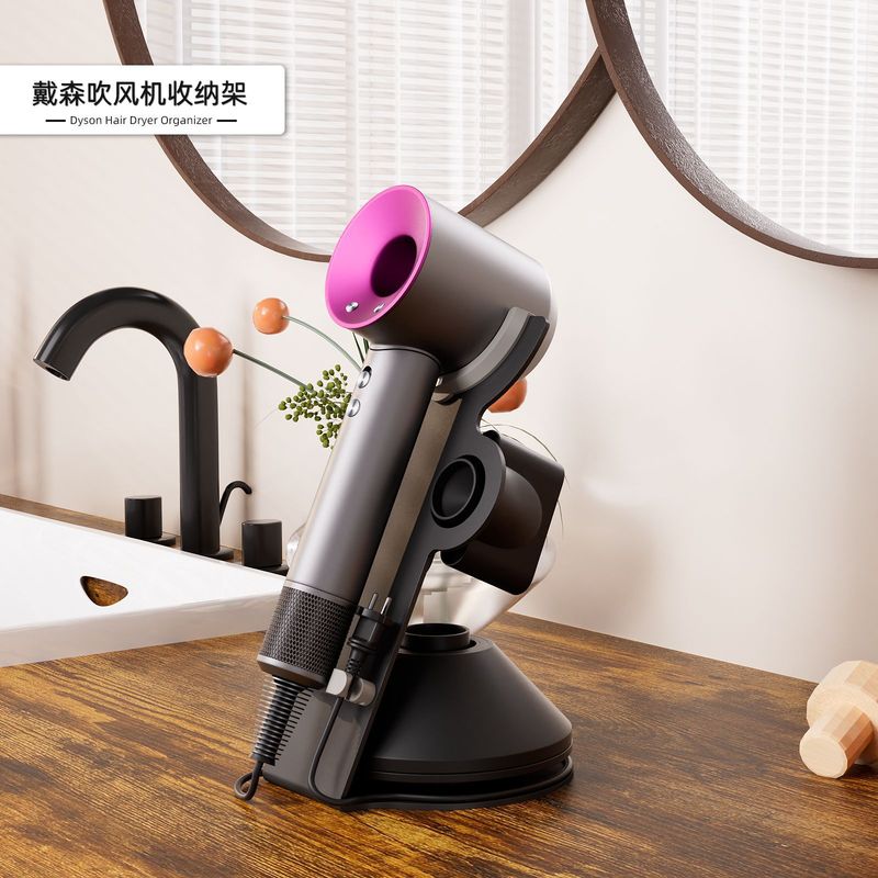 ダイソンヘアアイロン収納ラックパンチフリーオーガナイザーデスクトップヘアドライヤー収納ラックヘアドライヤーラック|undefined