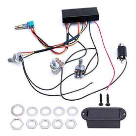 1套 颜色：图片色 材质：塑料+金属 EQ-B21T电吉他贝斯主动拾音器