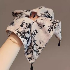 水墨丹青 ~ 新中国風方巾大腸髪輪女性高級感レトロ角サイズの髪飾り