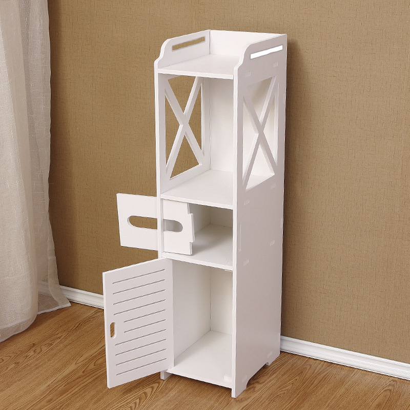 Armario de almacenamiento para baño, gabinete estrecho de gran capacidad para espacios pequeños