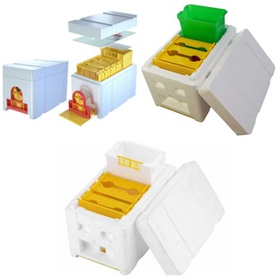 Beekeeping Tools Foam Beehive Bee Hand-in Box Foam Breeder Box Pollination Box Double Layer Breeder Box