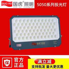 国虎led投光灯超亮工地车间厂房仓库照明灯户外防水射灯足瓦铝材