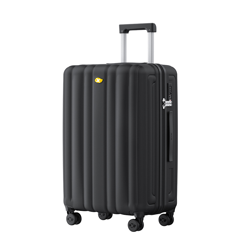 Bộ vali ba mảnh 20/24/28 inch cao cấp, thiết kế sang trọng, phù hợp mọi chuyến đi — Màu đen