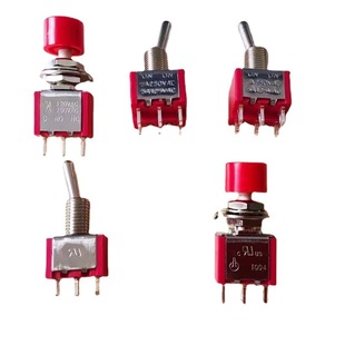 High quality red button switch small button switch MTS-102 three-leg two-gear 6MM shaking head switch