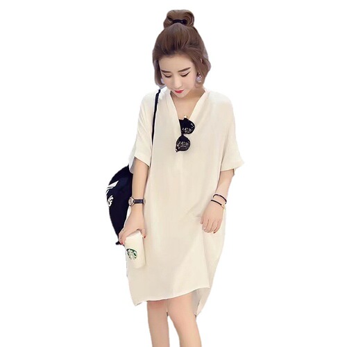 2025 Large Size Women's Short Sleeve T-Shirt Summer Wear Plus Size Chiffon Shirt