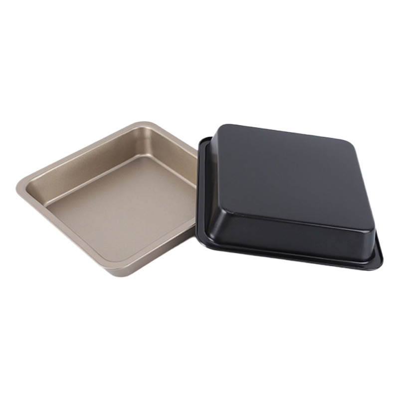 Herramientas para hornear antiadherente 78 pulgadas cuadrado profundo pan para hornear cuadrado pizza molde hogar horno pastel molde fábrica al por mayor