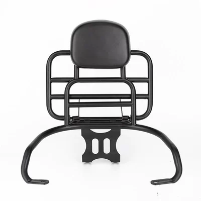 and Rain Shield Accessories — Motorcycle front windshield - black-backrest-shelf