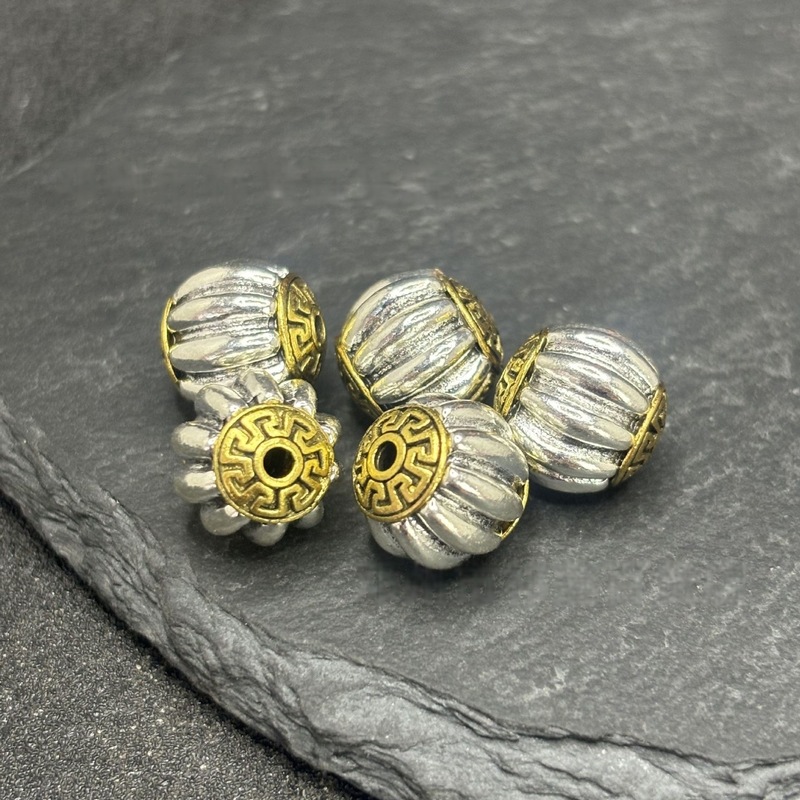 チベット白銅花びらビーズ手作り diy ビーズブレスレットトップビーズネックレスペンダントアクセサリー|undefined