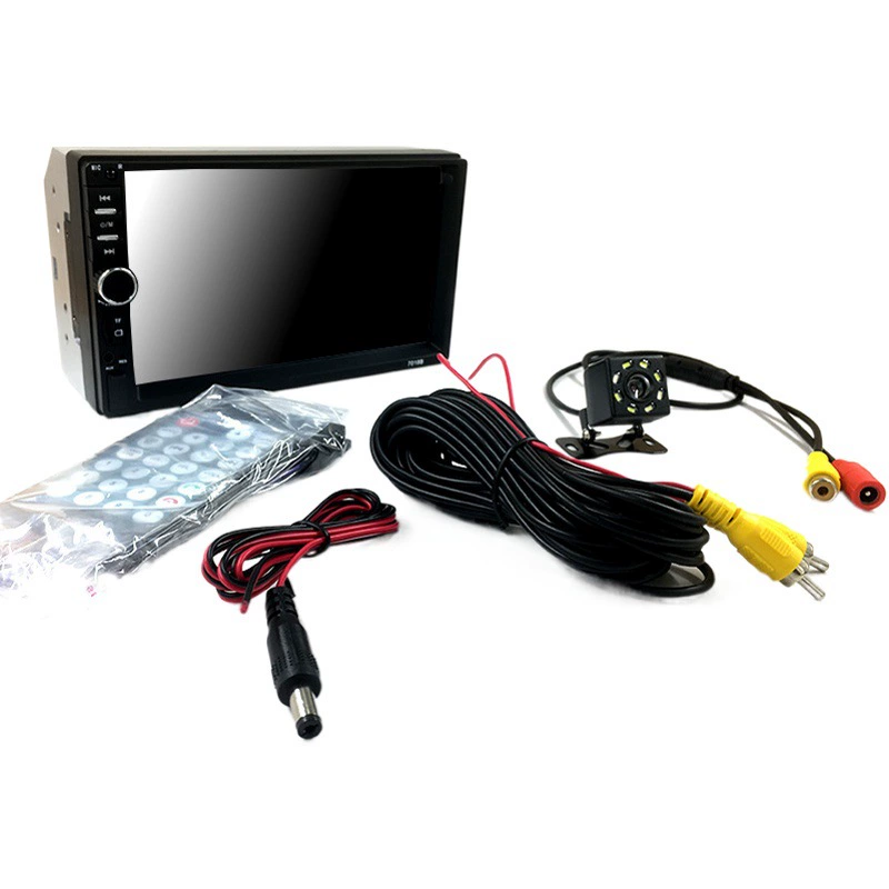 Универсальный автомобильный MP5-плеер 7inch 2DIN с двумя головными устройствами, Bluetooth-радио с функцией реверса, 7018B