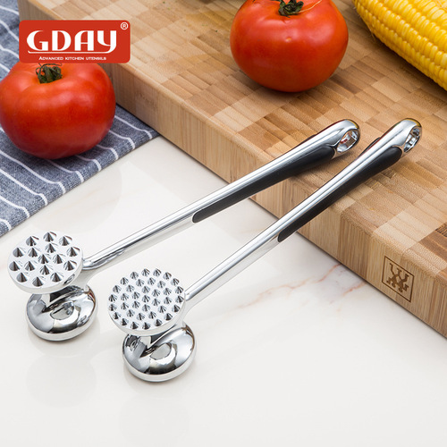 Double-sided loose meat hammer steak hammer stainless steel zinc alloy pounding pork chop tenderizer hammer kitchen meat hammer tool