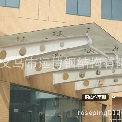 义乌钢结构雨篷 雨棚 户外雨篷 玻璃雨棚 户外消防楼梯 夹层等