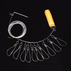 路亞不鏽鋼活魚鎖扣魚鎖巨物黑魚鰱鱅大物鋼絲繩穿魚鎖魚扣鋼絲繩