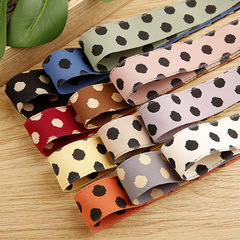 Twill polka dot webbing, children's hairpins, hair accessories, clothing accessories, shoe flowers, socks, decorative printed dot polyester ribbons