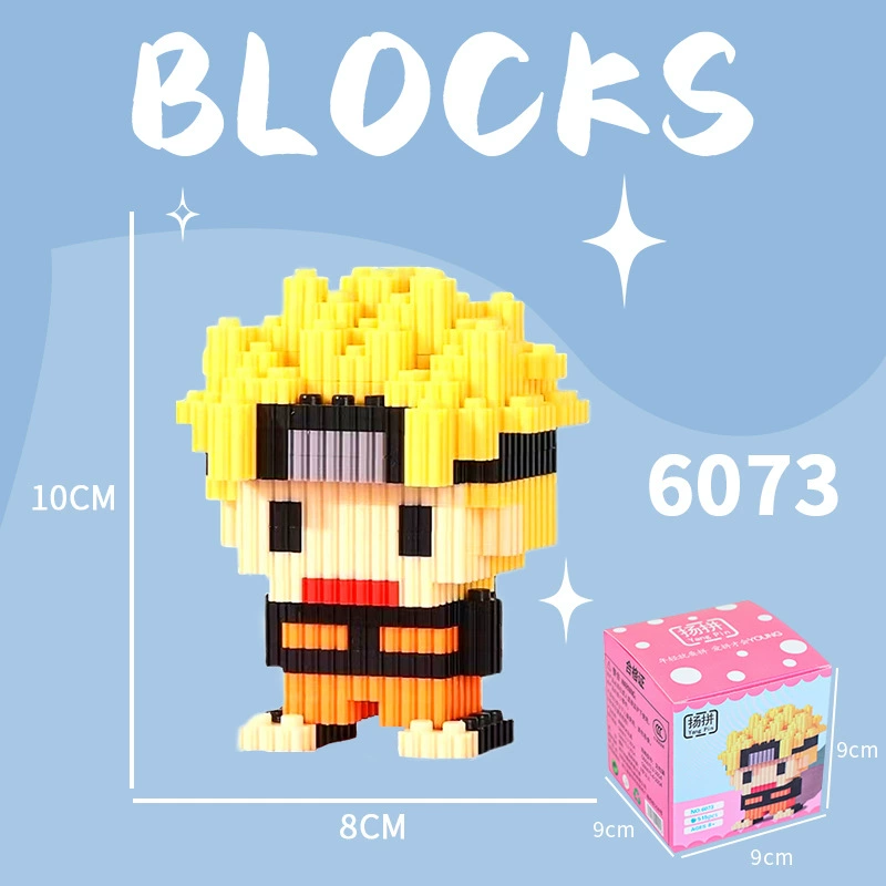 Cartoon Building Block Toy Set, Mini Constructor Doll, 9×9×9 cm, Assorted Character Designs