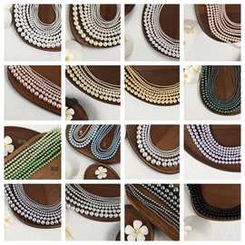 施家珍珠散珠650玻璃圆珠高级感直孔珍珠串珠DIY珍珠配件通孔